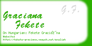 graciana fekete business card